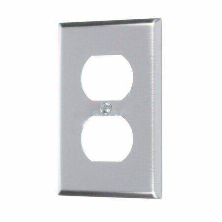 AMERICAN IMAGINATIONS Rectangle Stainless Steel Electrical Receptacle Plate Stainless Steel AI-37059